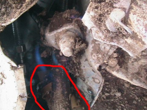 Damaged gascolator